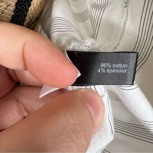 Sz S The Limited White & Black Striped Button Up Dress Shirt $70 MSRP - Picture 7 of 10
